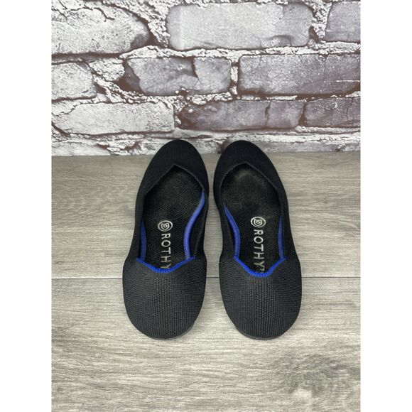 Rothy's The Loafer Black Fabric Round Toe Knit Flats Shoes Women Sz 7M US/37.5EU - Picture 5 of 16